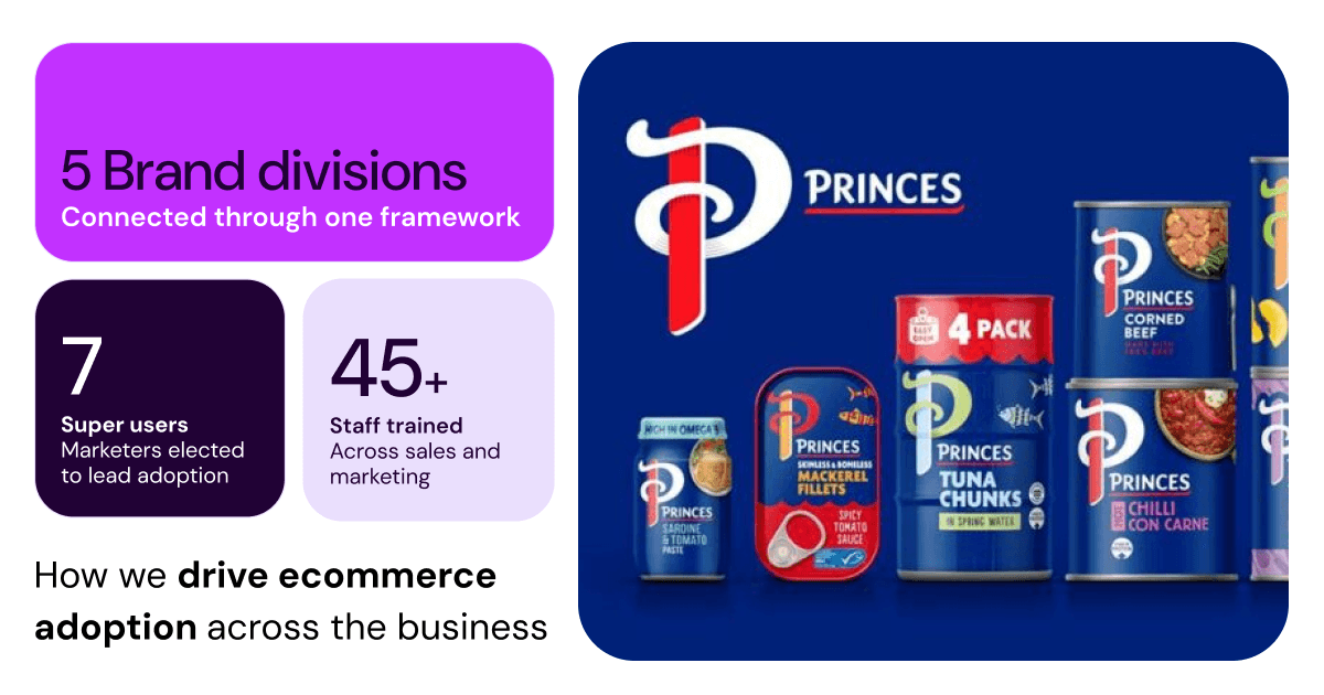 Infographic showing 5 brand divisions connected through one framework